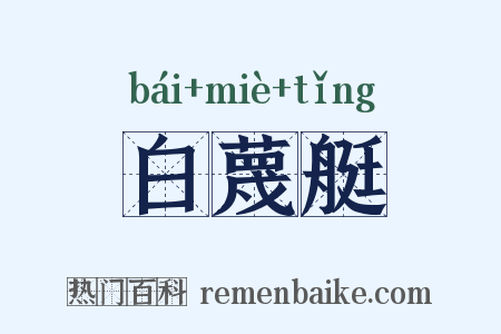 白蔑艇是什么意思的图片